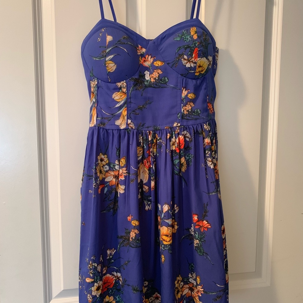 Spaghetti strap flower summer dress